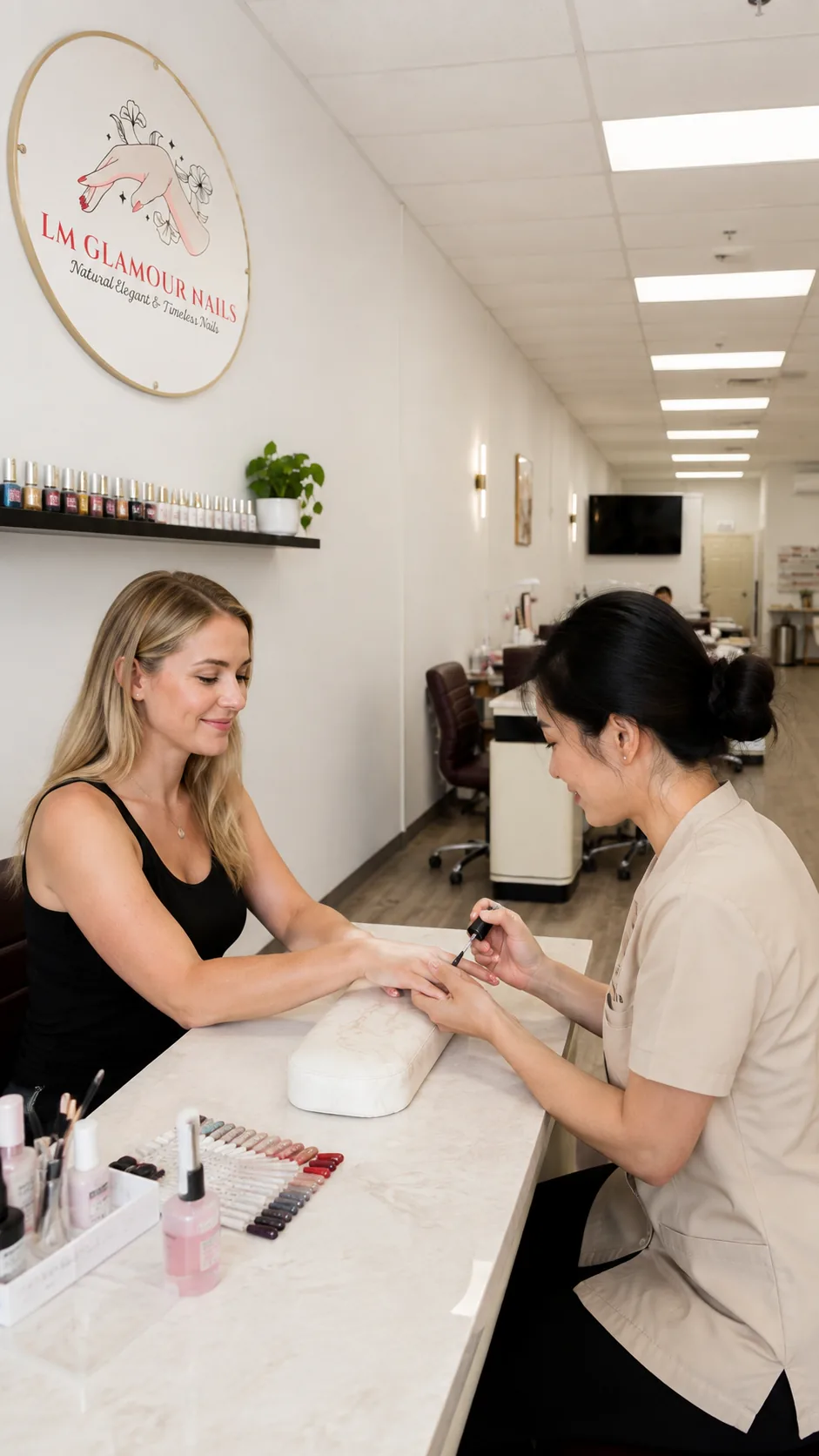 A personal manicure appointment inside LM Glamour Nails
